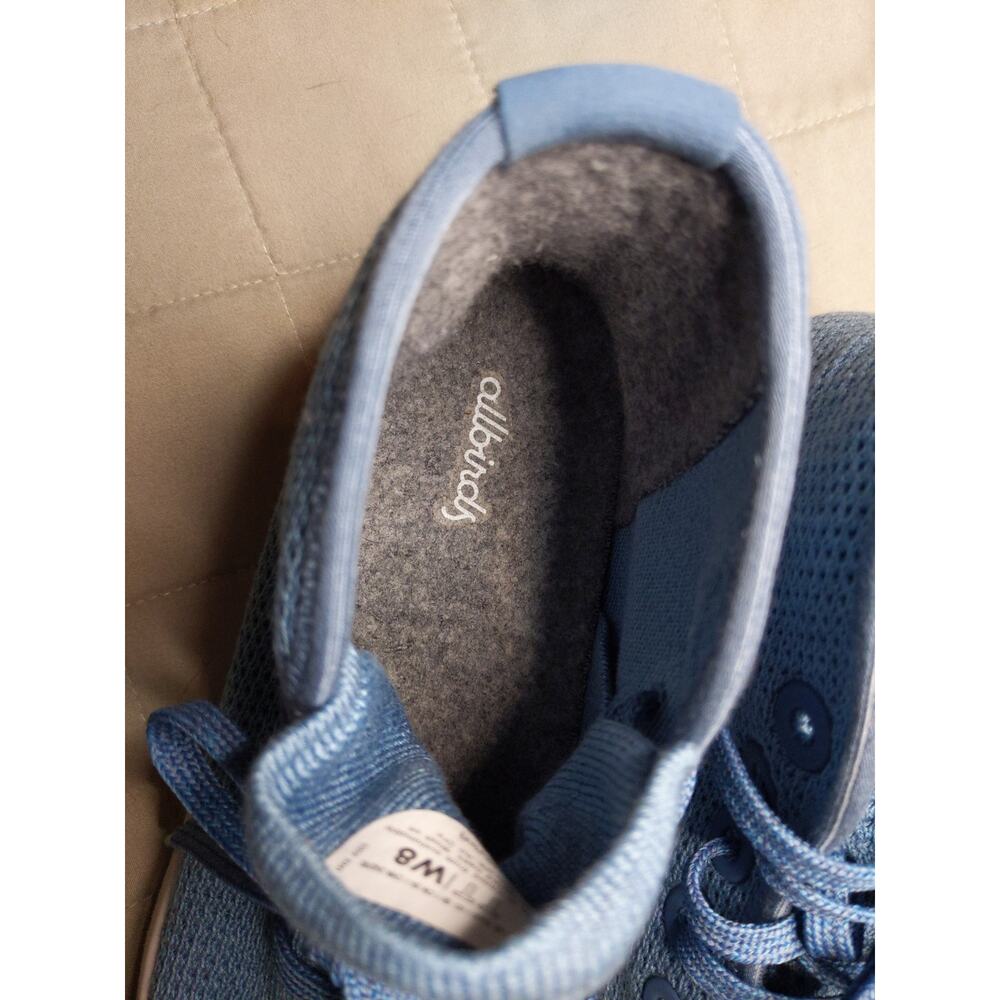 Allbirds Tree Dasher High Top Wool Knit Sneakers Blue Gray Women's 8 EU 38 - Picture 2 of 8